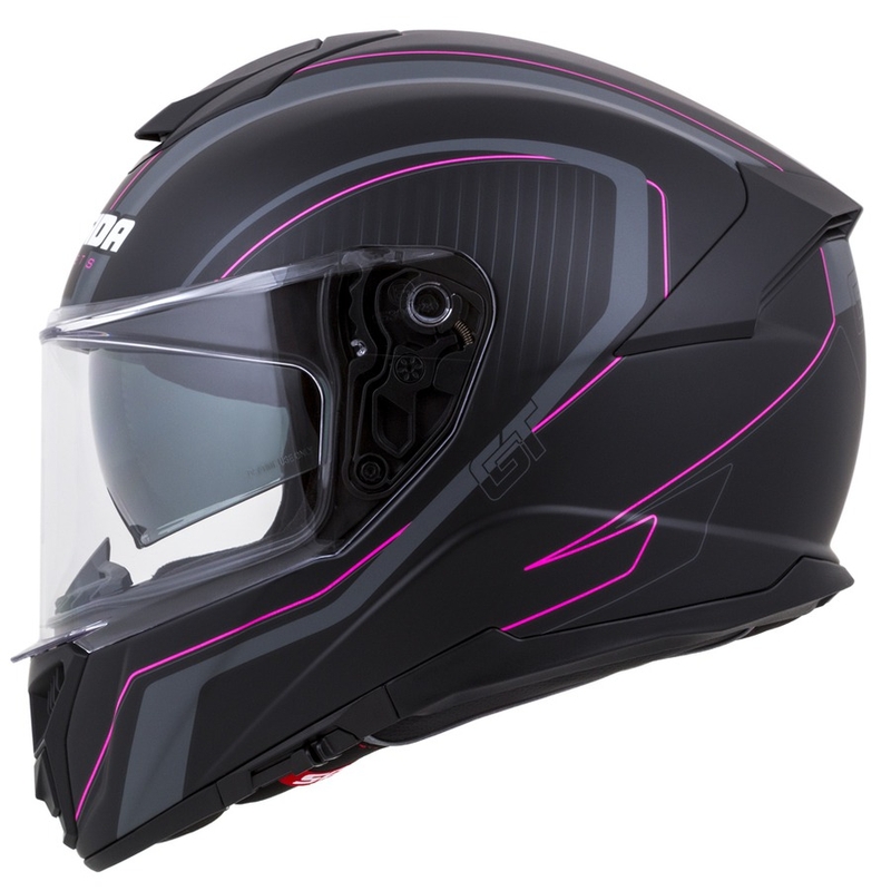 Integralhelm Cassida Integral GT 2.0 Reptyl schwarz-grau-rosa