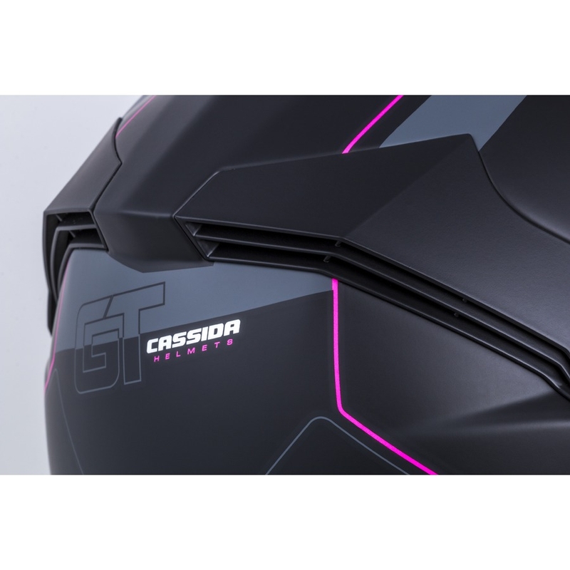 Integralhelm Cassida Integral GT 2.0 Reptyl schwarz-grau-rosa