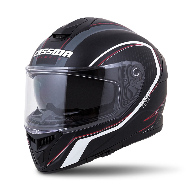 Integralhelm Cassida Integral GT 2.0 Reptyl schwarz-grau-weiß-rot