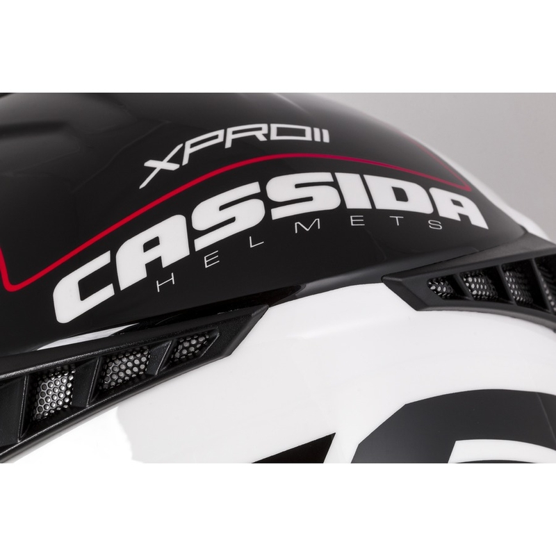 Motocross Helm Cassida Cross Pro II Contra weiß-rot-schwarz