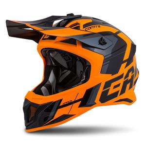Cassida Cross Pro II Contra Motocross-Helm orange-schwarz-grau
