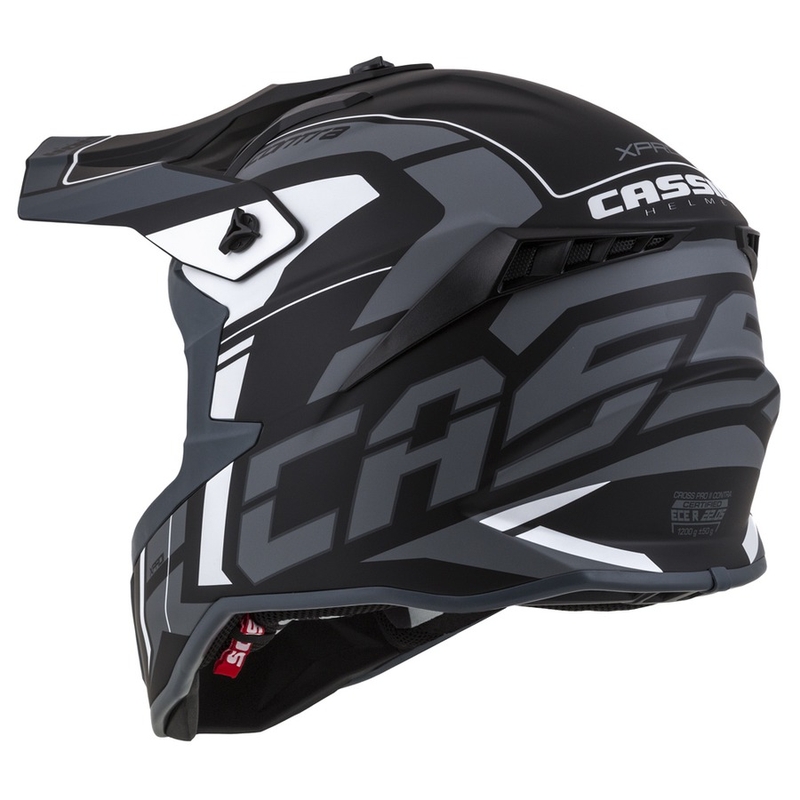 Cassida Cross Pro II Contra Motocross-Helm schwarz-grau-weiß