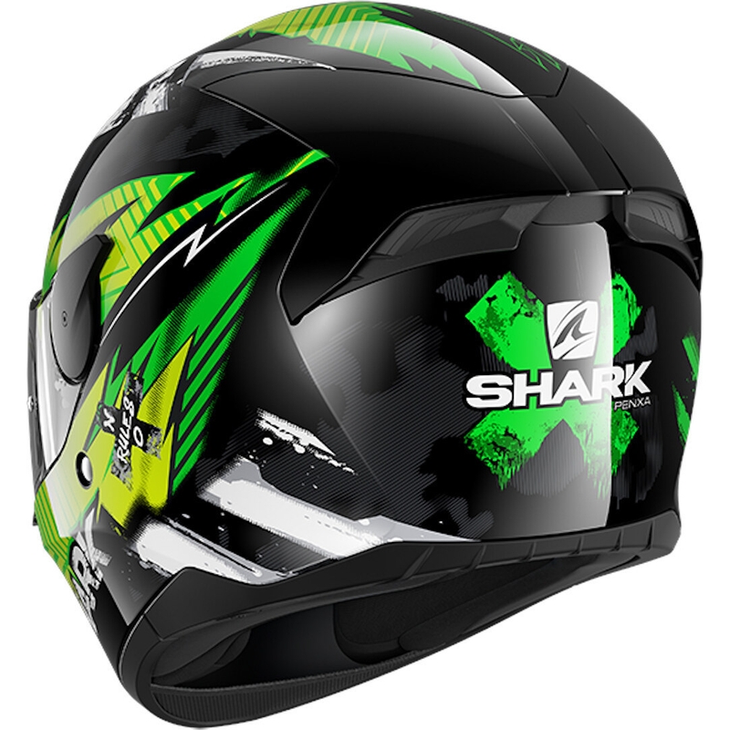 Integralhelm SHARK D-SKWAL 2 Penxa schwarz-weiß-fluo grün Ausverkauf