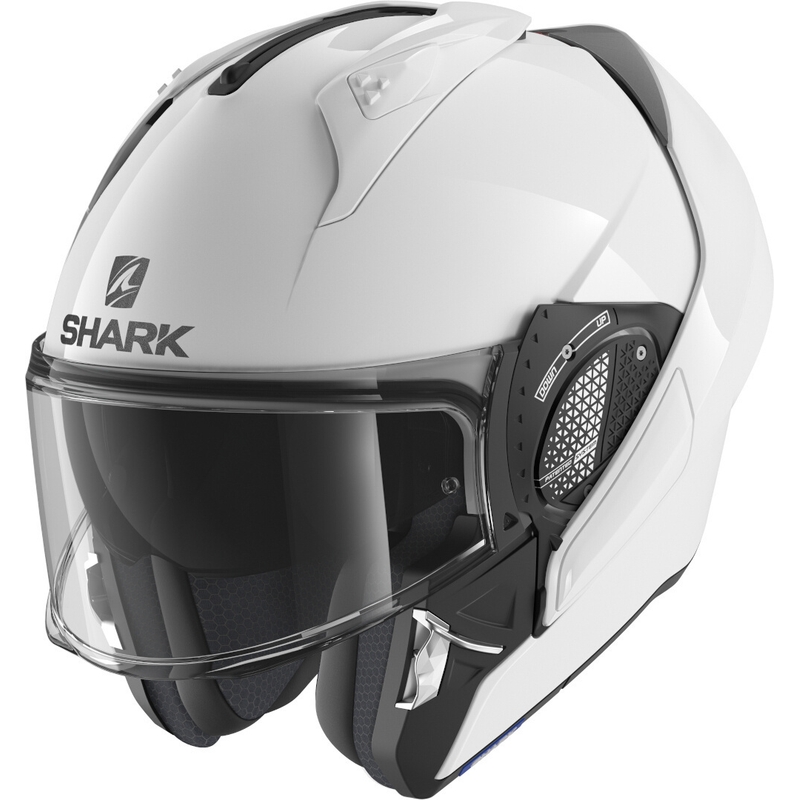 SHARK EVO-GT Blank weißer Kipphelm