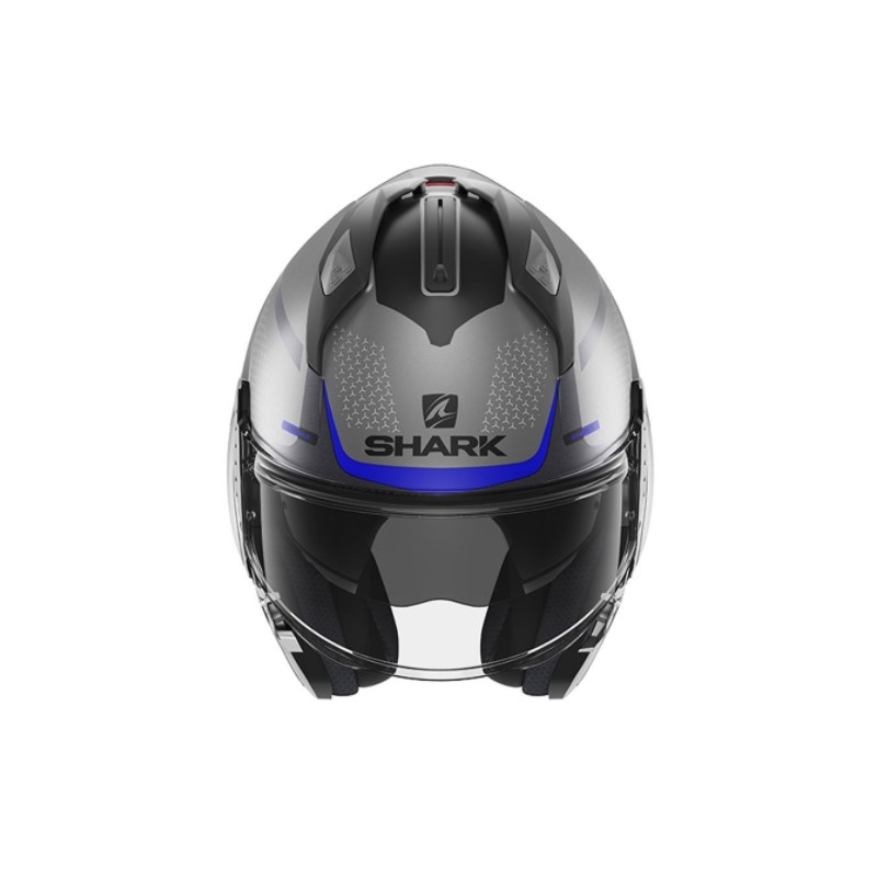 SHARK EVO-GT Encke schwarz-grau-blauer Kipphelm