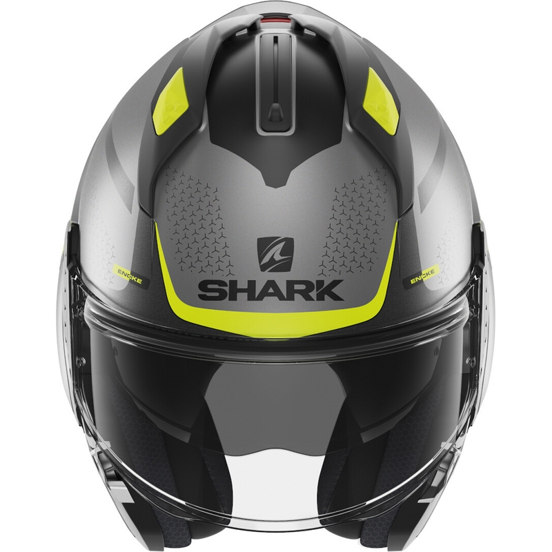SHARK EVO-GT Encke schwarz-grau-gelber Kipphelm