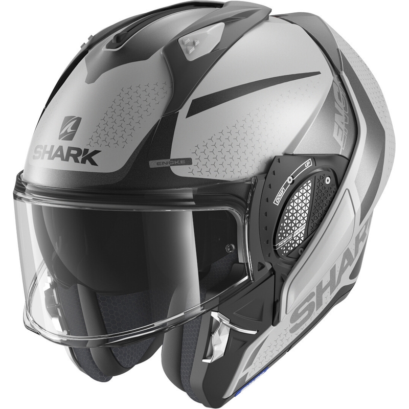 Klapphelm SHARK EVO-GT Encke grau-schwarz Ausverkauf