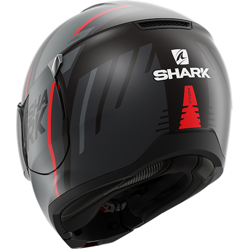SHARK EVOJET Kipphelm Schwarz-Grau-Rot