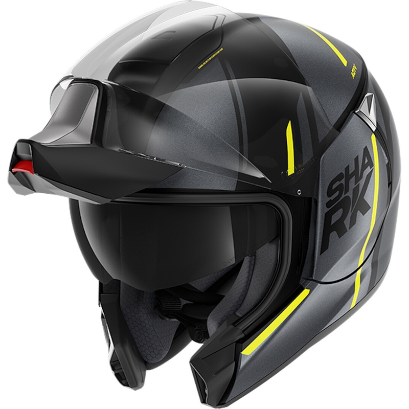 Kipphelm SHARK EVOJET Vyda schwarz-grau-gelb