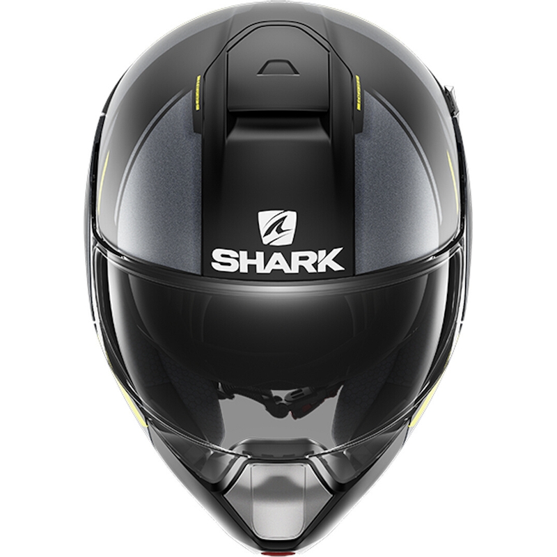 Kipphelm SHARK EVOJET Vyda schwarz-grau-gelb