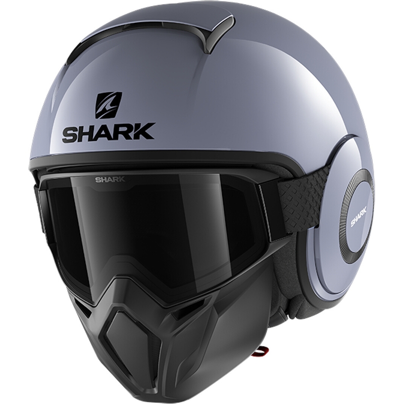 Offener Helm SHARK STREET-DRAK Blank grau