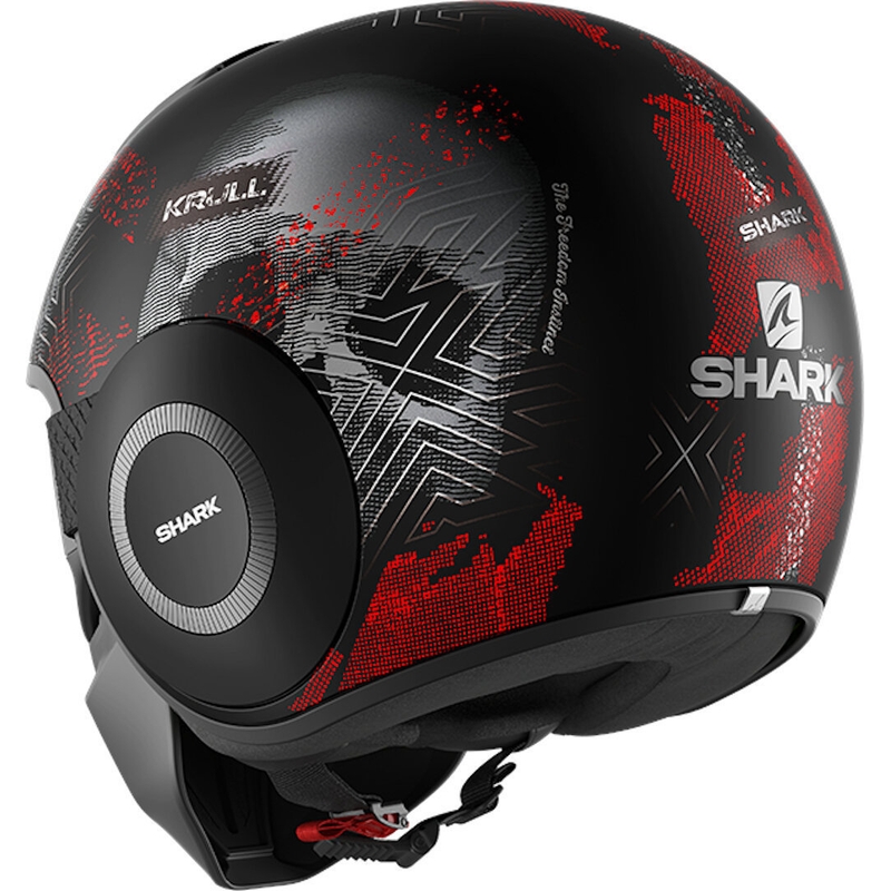 Offener Helm SHARK STREET-DRAK Krull schwarz-rot