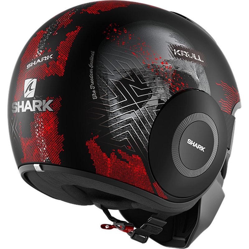 Offener Helm SHARK STREET-DRAK Krull schwarz-rot