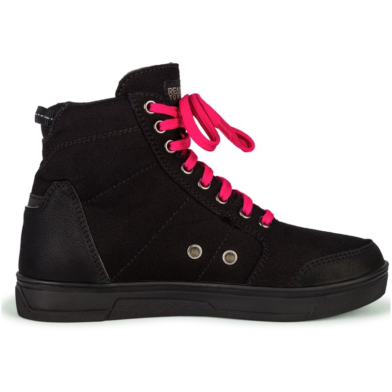 Ozone Town Motorradstiefel in Schwarz und Rosa Ausverkauf