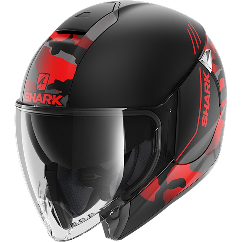 Offener Helm SHARK CITYCRUISER Genom schwarz-rot Ausverkauf
