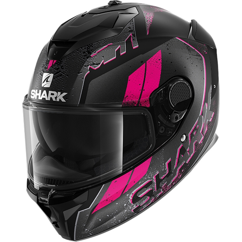 Integralhelm SHARK SPARTAN GT Ryser schwarz-grau-rosa Ausverkauf