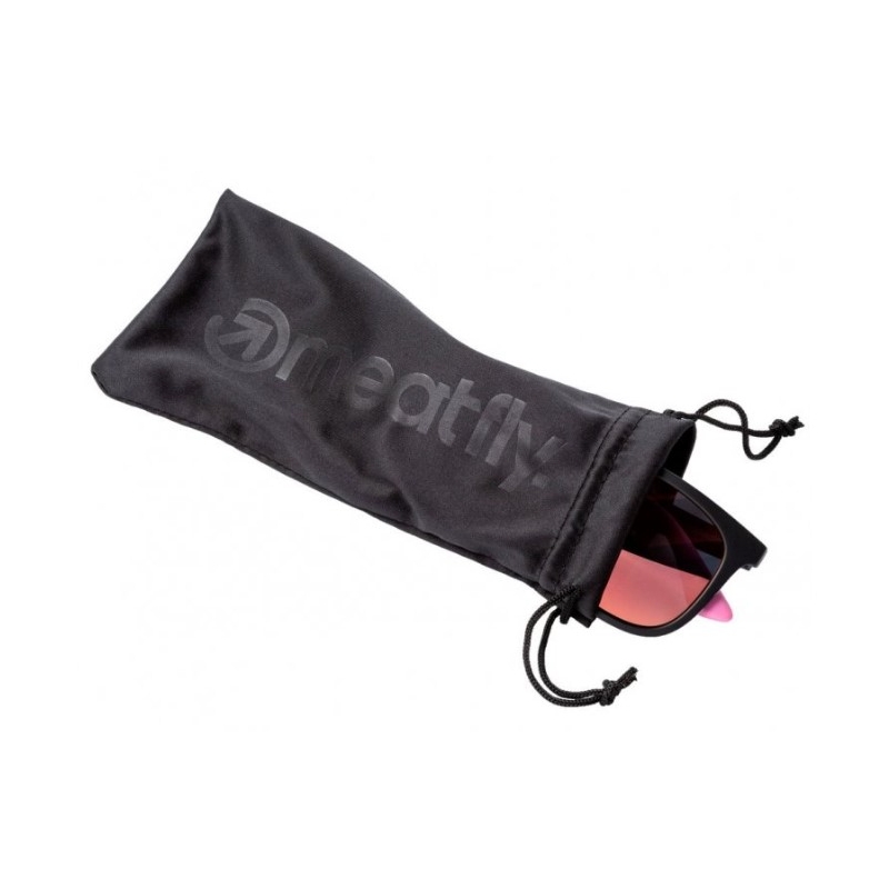 Meatfly Clutch schwarz und rosa Brille