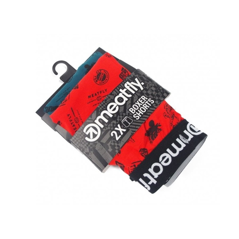 Meatfly Balboa Doppelpack Boxershorts - Briefmarken