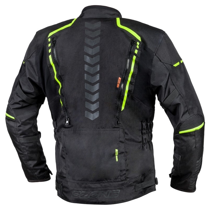 Motorradjacke Ozone Tour II schwarz-fluorgelb Ausverkauf