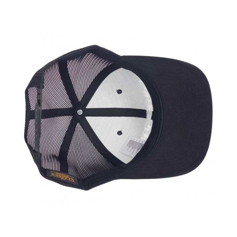 Meatfly Logo Trucker Kappe Yupoong schwarz