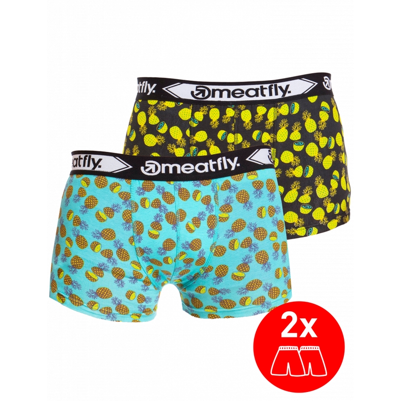 Meatfly Balboa Doppelpack Boxershorts - Ananas