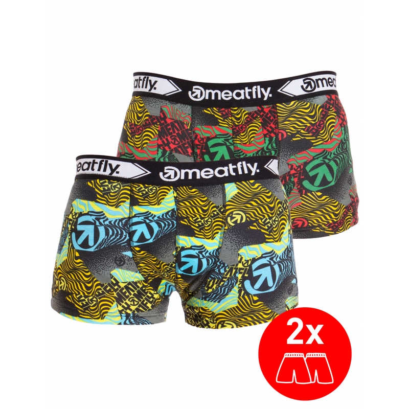 Meatfly Balboa Doppelpack Boxershorts - Numb