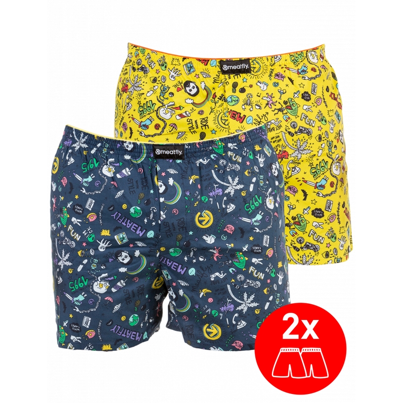 Boxershorts Meatfly Agostino Doppelpack - Jamm Ausverkauf