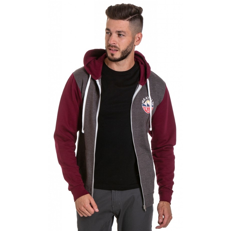 Sweatshirt Meatfly Atrox grau-rot