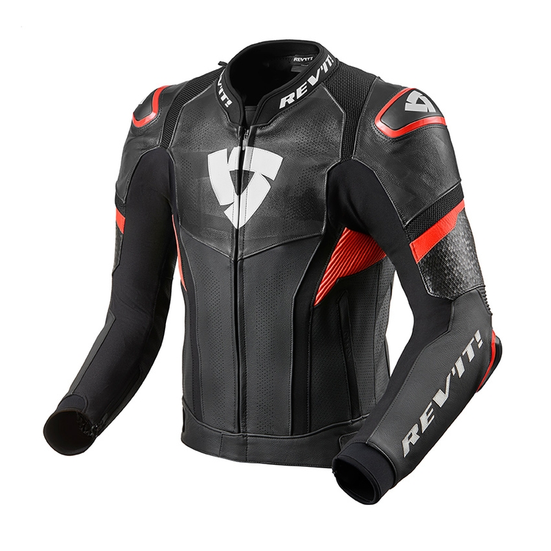 Revit Hyperspeed Pro Schwarz-Neon Rot Motorradjacke Ausverkauf