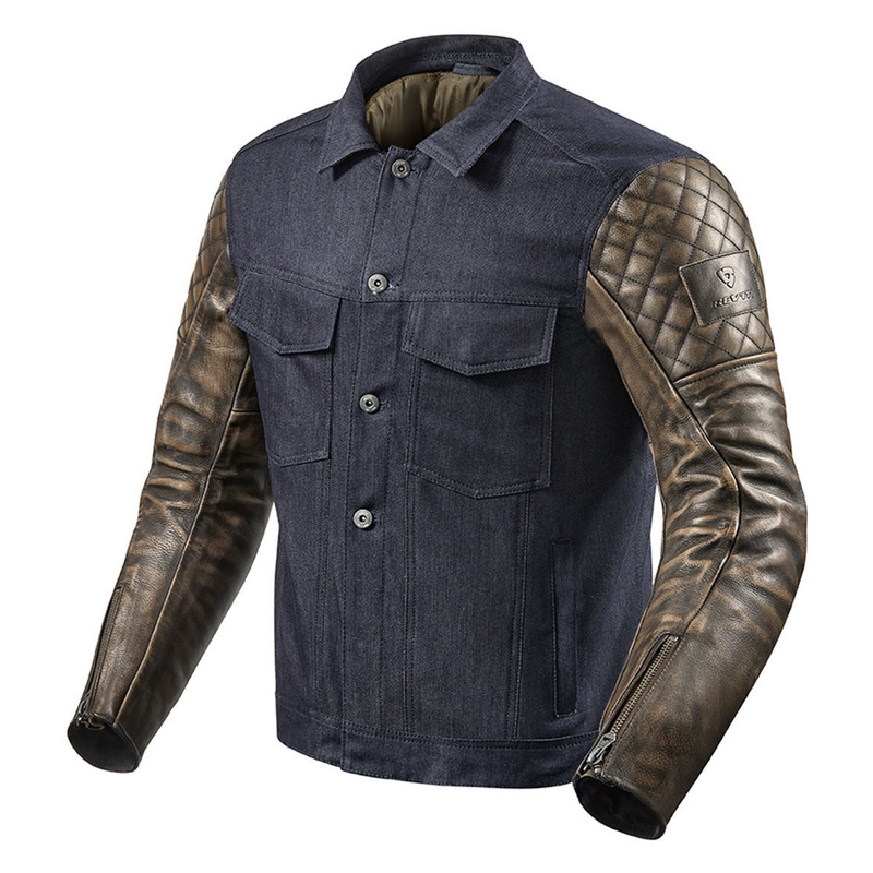 Revit Crossroads Blau-Braun Motorradjacke Ausverkauf