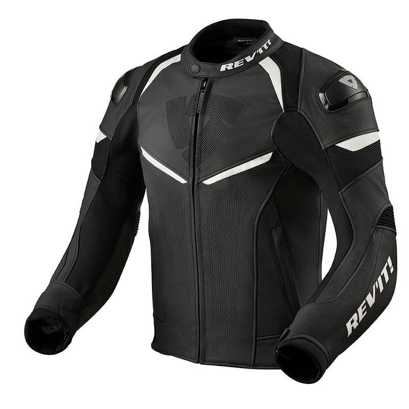 Revit Convex schwarz und weiß Motorradjacke Ausverkauf