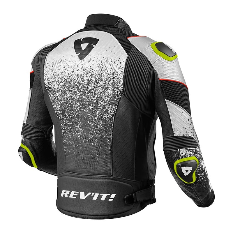 Revit Quantum Air Schwarz und Weiß Motorrad Jacke Ausverkauf