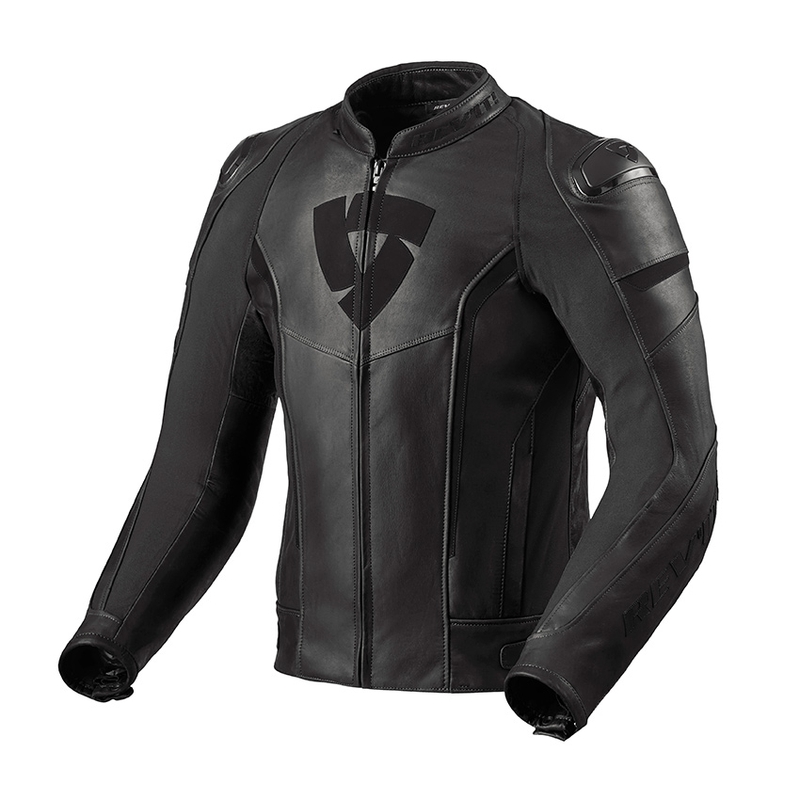 Revit Glide Vintage Schwarz Motorrad Jacke Ausverkauf