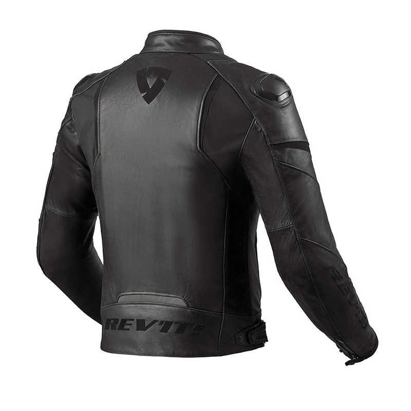 Revit Glide Vintage Schwarz Motorrad Jacke Ausverkauf