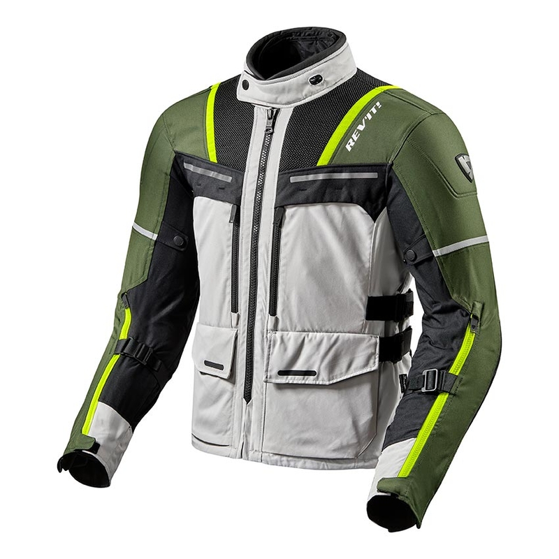Revit Offtrack Motorradjacke silber-grün Ausverkauf