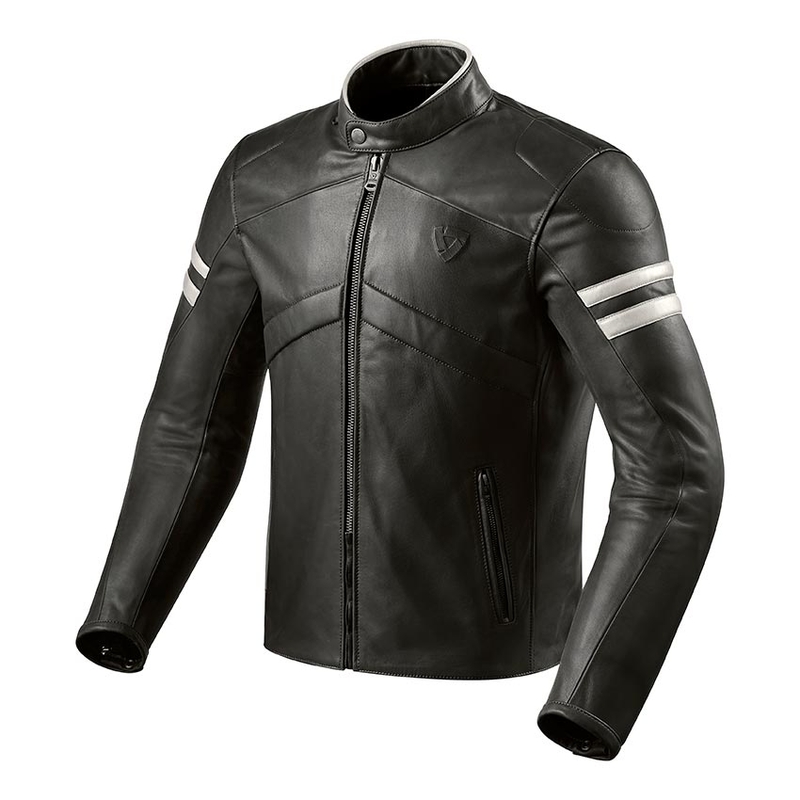 Revit Prometheus Schwarz-Weiß-Motorradjacke Ausverkauf