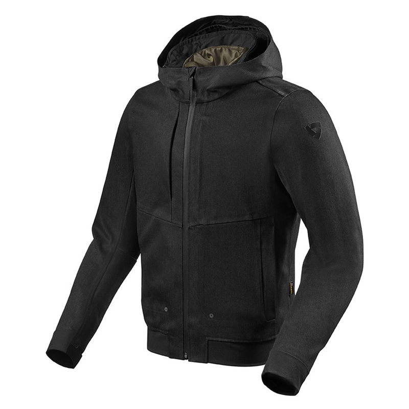 Motorrad Kapuzenpullover Revit Stealth 2 schwarz Ausverkauf