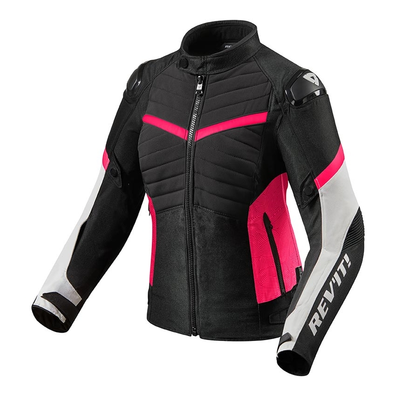 Damen Revit Arc H2O Schwarz und Rosa Motorrad Jacke Ausverkauf