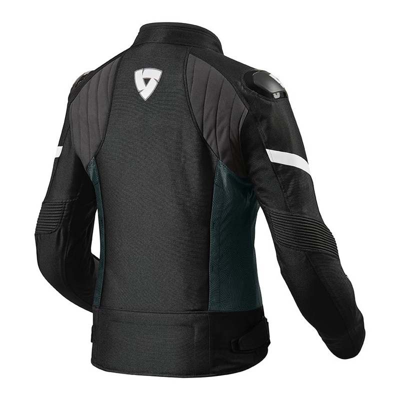 Damen Revit Arc H2O-schwarz und weiß Motorradjacke Ausverkauf