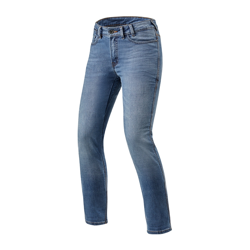 Revit Victoria Hellblaue Cropped Motorradjeans für Damen Ausverkauf