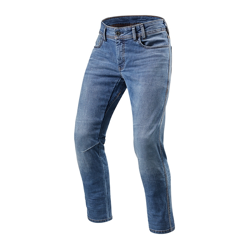 Revit Detroit Hellblau Cropped Motorrad Jeans Ausverkauf