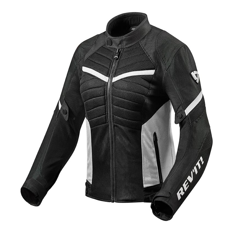 Women's Revit Arc Air Schwarz-Weiß Motorradjacke Ausverkauf