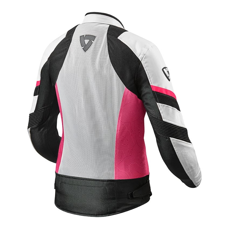 Damen Revit Arc Air Motorradjacke Weiß und Rosa Ausverkauf