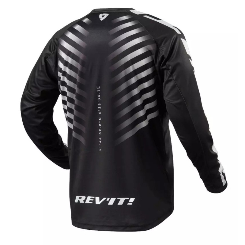 Motocross Trikot Revit Rough schwarz und weiß