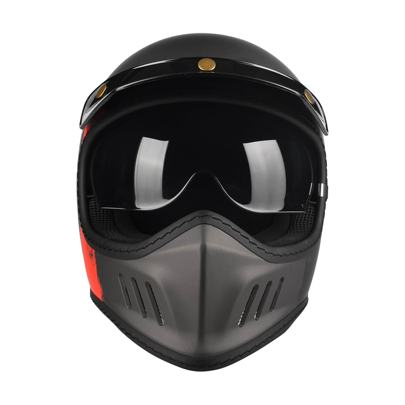 Motorradhelm Lazer Cross TT Belgien schwarz-rot-gelb