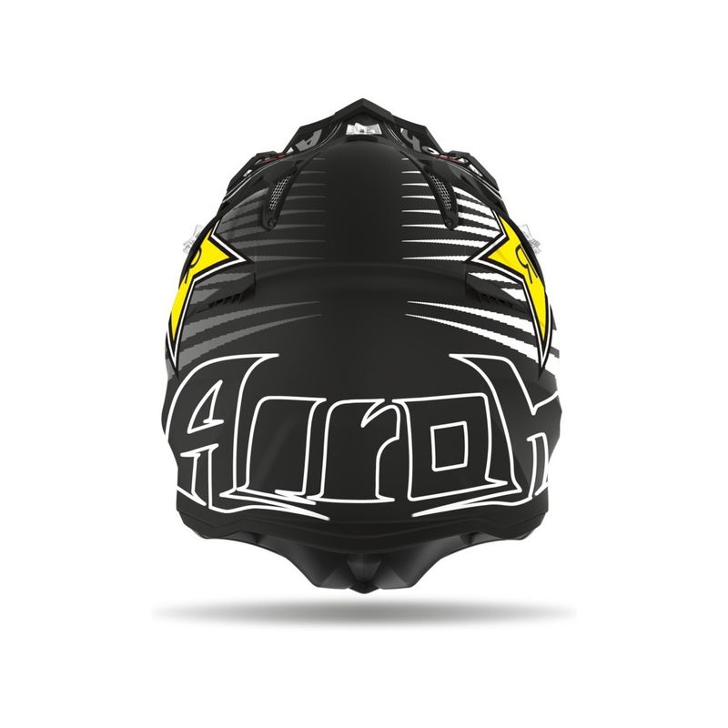 Motocross Helm Airoh Aviator ACE Rockstar 2021 grau-schwarz