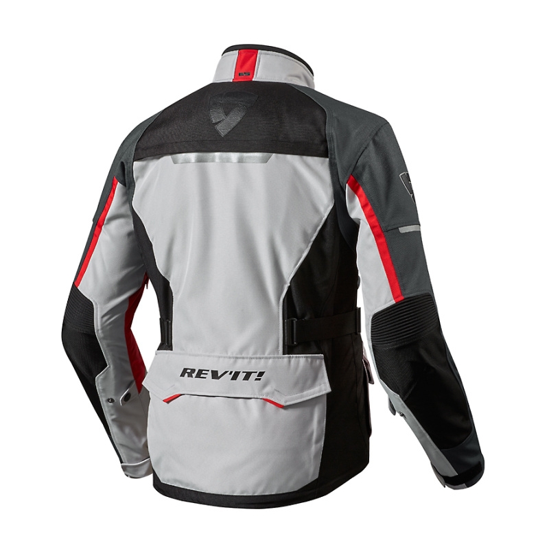 Moto Jacke Revit Outback 2 silber-rot Ausverkauf