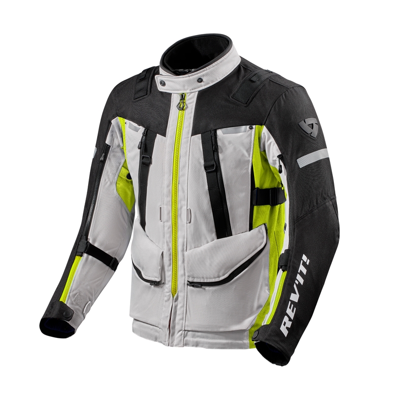Motorradjacke Revit Sand 4 H2O silber-fluorgelb Ausverkauf