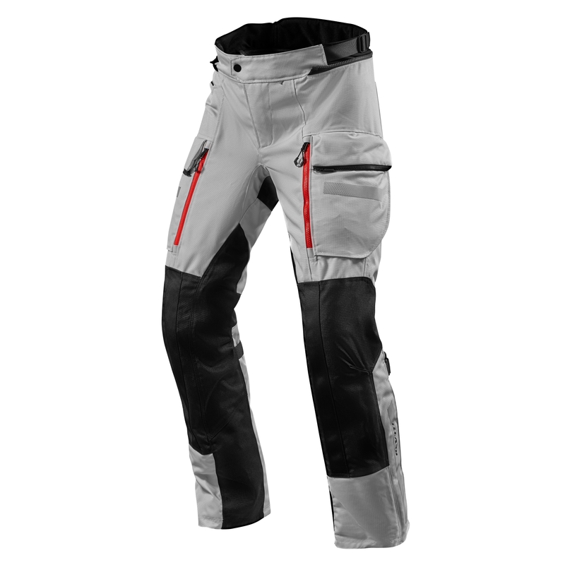 Revit Sand 4 H2O Motorradhose silber/schwarz kurz Ausverkauf