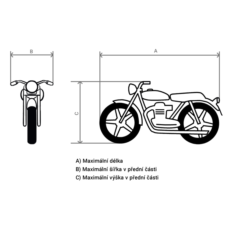Garagenplane für Motorrad Maxi - II. Qualität